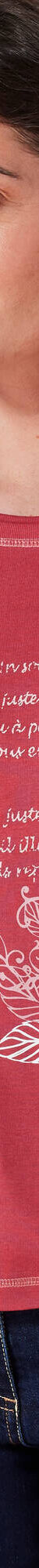 T shirt manches longues imprimé fleuri (cerise) T shirt manches longues imprimé fleuri (cerise)